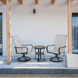Four Seasons Courtyard Palermo 3 Piece Aluminum Bistro Set with Swivel Rockers - 396092