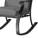 Four Seasons Courtyard Gramercy Sturdy Steel 3 Piece Rocking Bistro Set, Gray - 396145