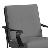 Four Seasons Courtyard Gramercy Sturdy Steel 3 Piece Rocking Bistro Set, Gray - 396145