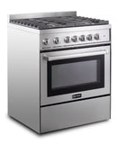 Verona - 30" Gas Range - 4 Burners - Stainless Steel, White, Matte Black - VEFSGG304NSS