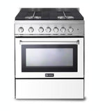 Verona - 30" Gas Range - 4 Burners - Stainless Steel, White, Matte Black - VEFSGG304NSS