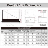 VIVIDSTORM Pearl White Cinema Plus Motorized Tension Floor Rising Projector Screen