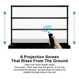 VIVIDSTORM S White Cinema Motorized Tension Floor Rising Projector Screen