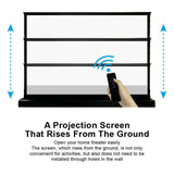 VIVIDSTORM S White Cinema Perforated Motorized Tension Floor Rising Projector Screen