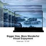 VIVIDSTORM S White Cinema Perforated Motorized Tension Floor Rising Projector Screen