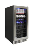 Vinotemp 15-Inch Outdoor Dual-Zone Wine & Beverage Cooler - VT-OUTDR15GD