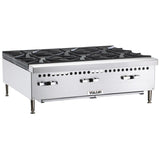 Vulcan VCRH36 Restaurant Series Liquid Propane 36” Countertop 6-Burner Gas Hot Plate - 150,000 BTU - VCRH36-1C LP