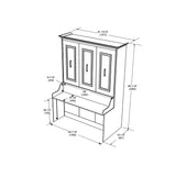 Murphy Bed With Desk & Storage Cabinet, Double Size, White by Leto Muro