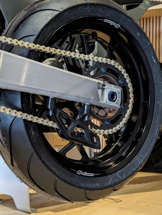Warp9 Switch Stark Varg Black/Magnesium Supermoto Kit - 120/70ZR17
