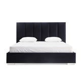 Whiteline Mod -  Velvet King Bed BK1655 - BK1655-WHT