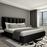 Whiteline Mod -  Velvet King Bed BK1655 - BK1655-WHT