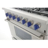 Kucht Professional 36 in. 5.2 cu ft. Natural Gas Range with Silver Knobs - KRG3618U-S