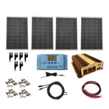 WindyNation 400W Solar Panel Kit w/ 3000W Inverter & Remote Switch - SOK-400WPI-30RS