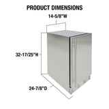 Vinotemp Outdoor Undercounter Ice Maker, in Stainless Steel - BR-15OUIM-SS