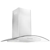 Alpine ZLINE Alpine Series Ducted Wall Mount Range Hood in Stainless Steel and Glass (ALP70WL) - ALP70WL-36